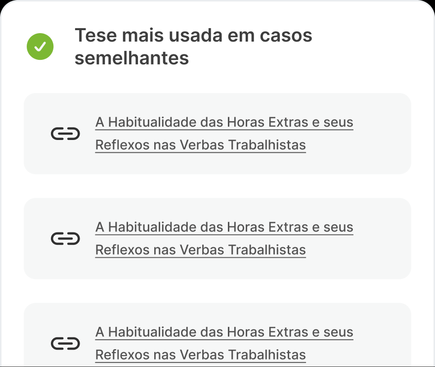 Teses mais usadas em casos semelhantes