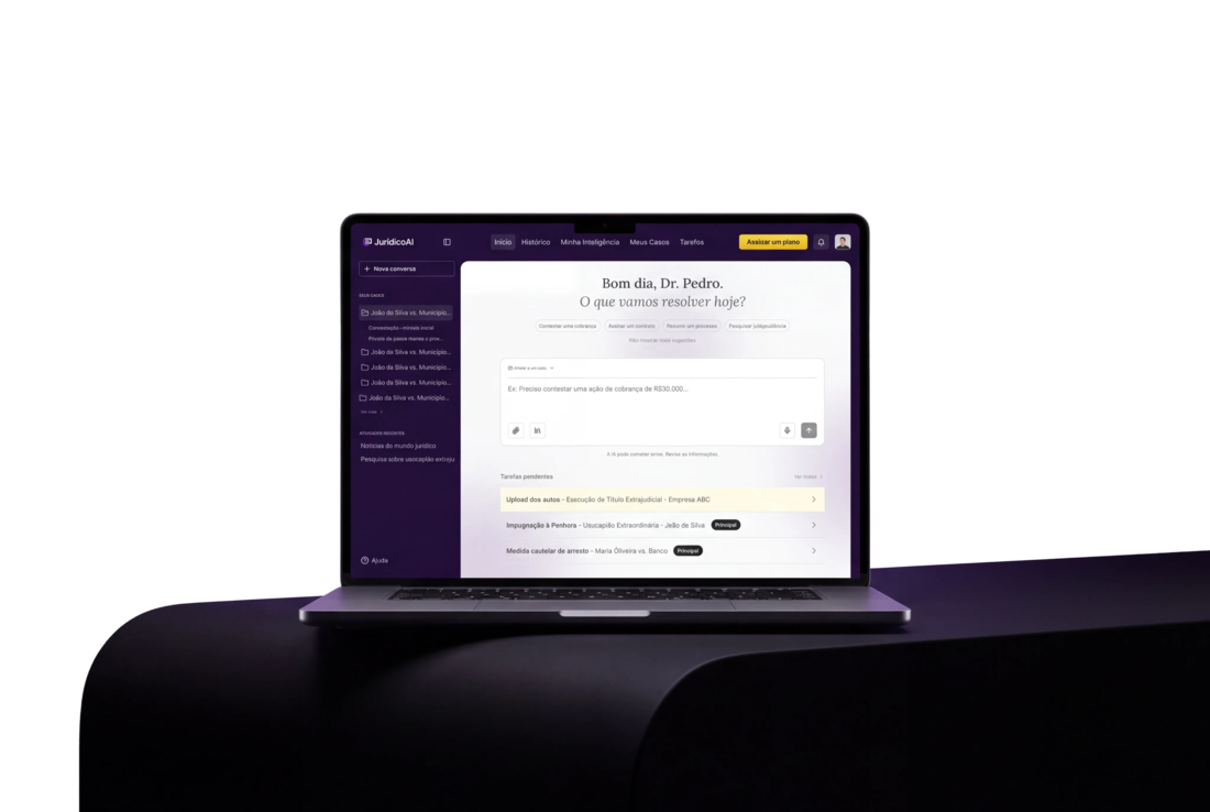 Plataforma Jurídico AI para advogados