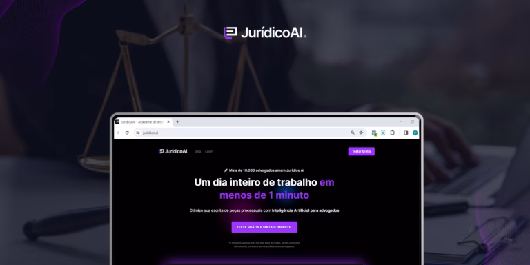Tela da Jurídico AI para advogados