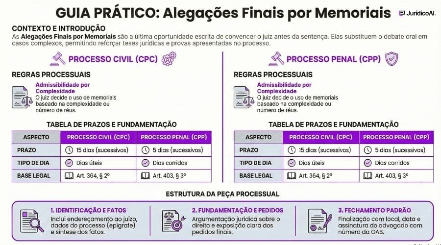 Alegações Finais por Memoriais: Guia prático.
