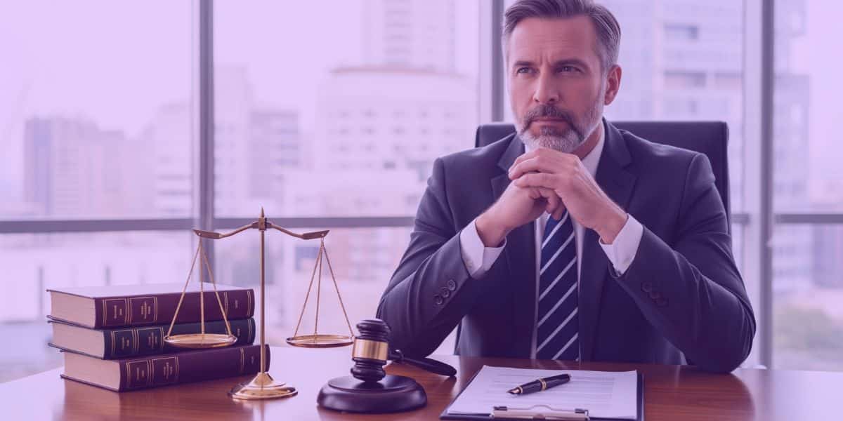 Advogado trabalhando o guia de cumprimento de sentença.