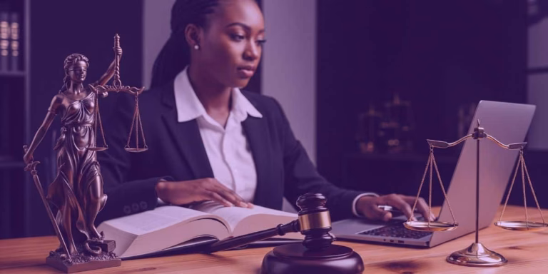 Uma advogada escrevendo uma Petição Inicial Trabalhista