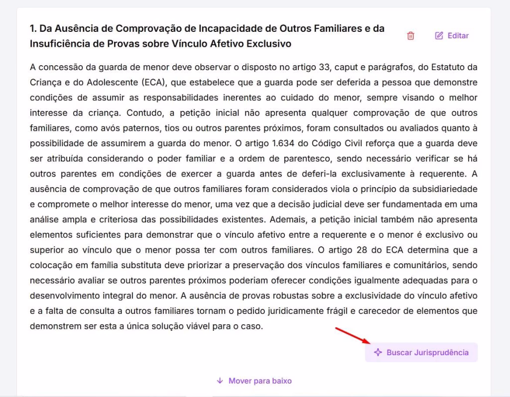busque as jurisprudências para a sua tese