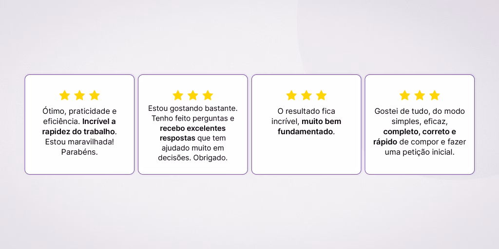 Feedbacks de usuários