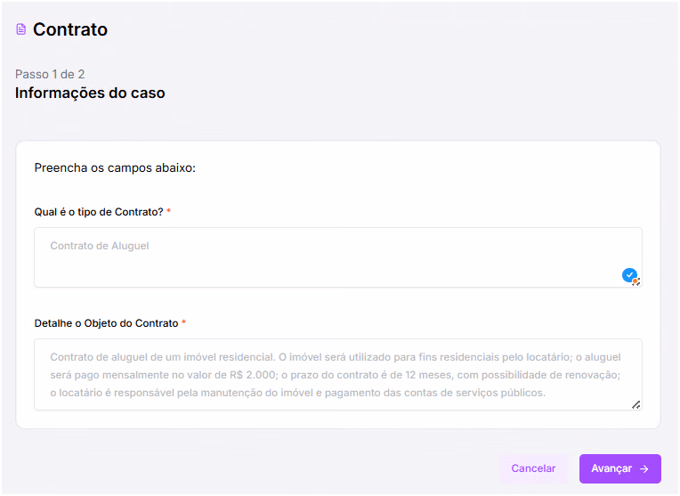 Nome do contrato