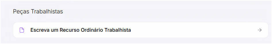 Escreva um Recurso Ordinário Trabalhista.
