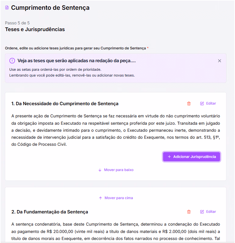 Teses e jurisprudências.