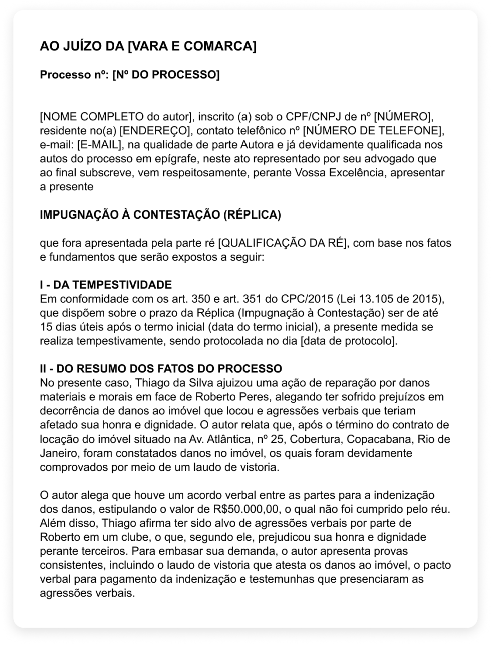 Impugnação à Contestação com Inteligência Artificial: Rápida e Precisa ...
