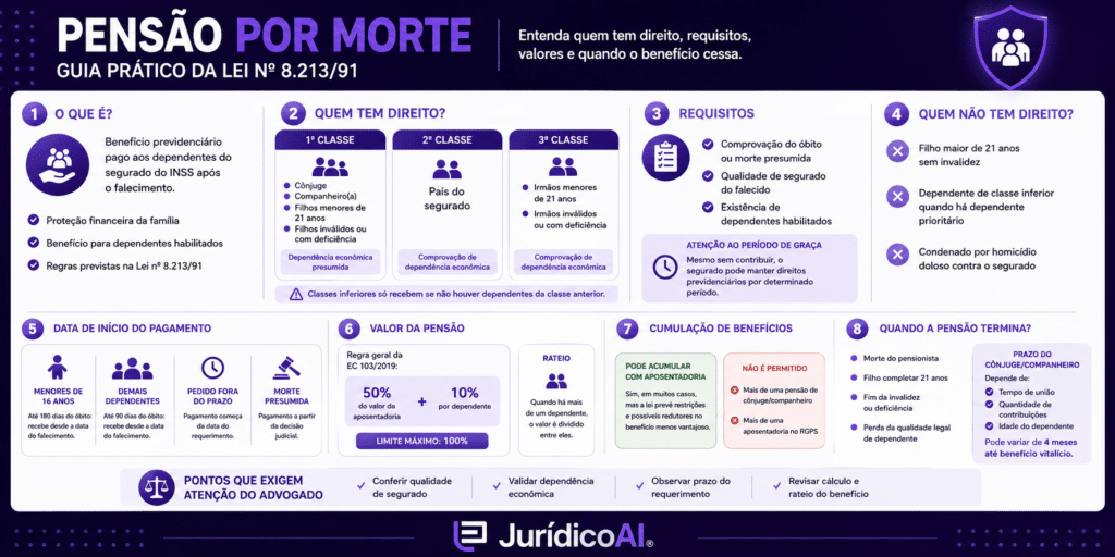 Pensão por morte: Como funciona e requisitos (Lei nº 8.213/91)