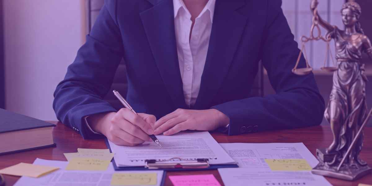 Representação de um advogado elaborando litispendência