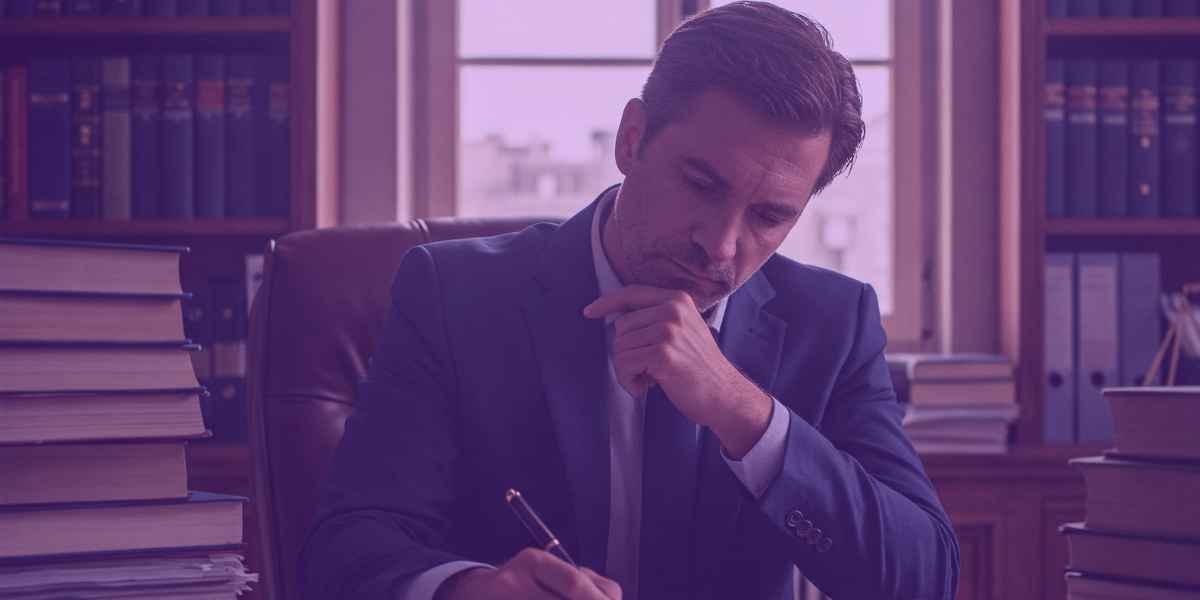 Advogado elaborando teses para utilizar em suas contrarrazões ao recurso inominado