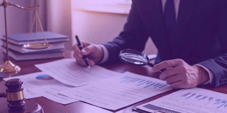 Advogado elaborando uma peça de exceção de pré-executividade