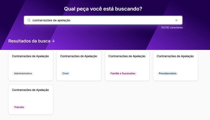 pesquisar por “Contrarrazões de Apelação”.