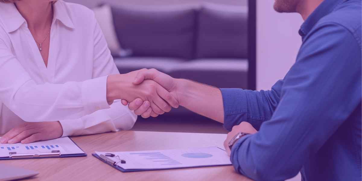 Empregado e Empregador firmando acordo trabalhista