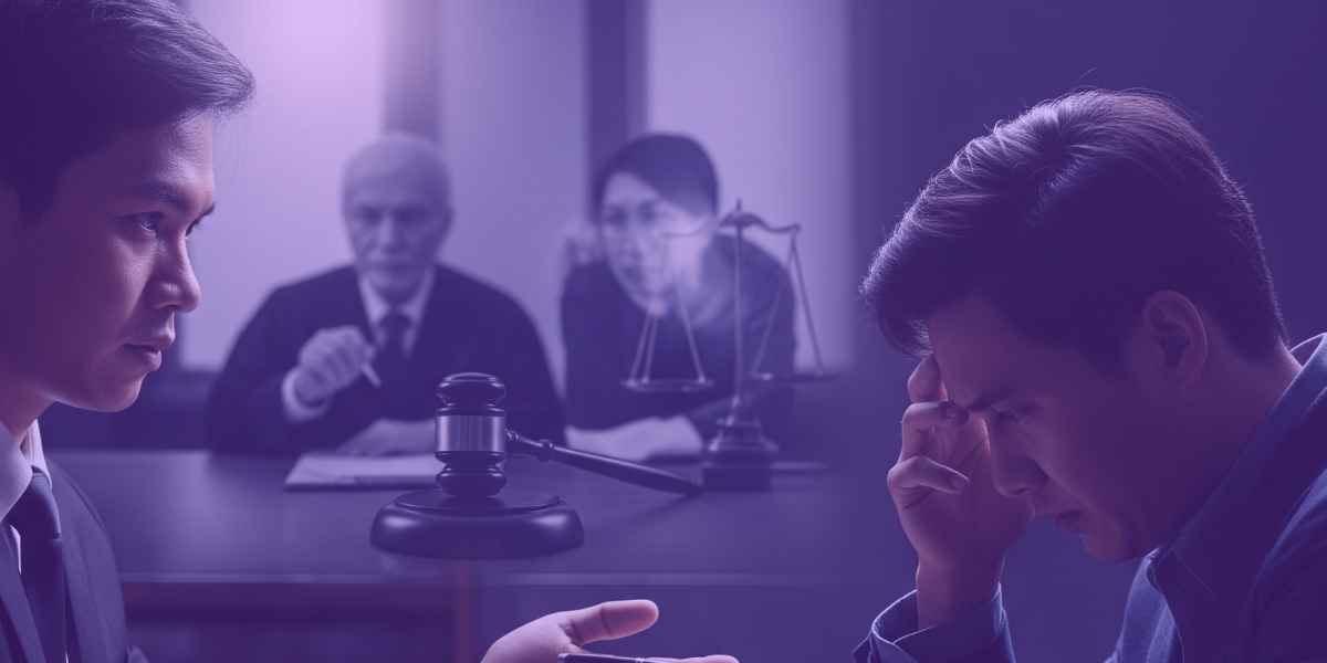 Advogado explicando ao cliente as consequências do crime de injúria