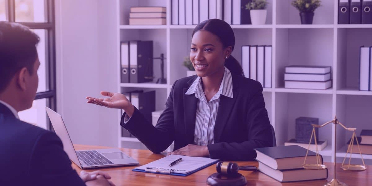 Advogada explicando sobre falha na prestação de serviço.