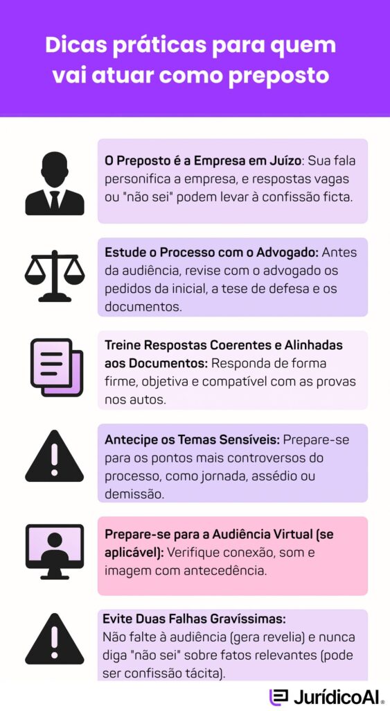 dicas práticas para orientar e preparar o preposto