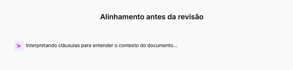 Tela de alinhamento de informações