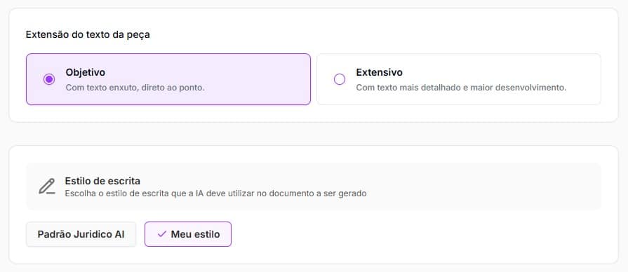 Tela para personalização