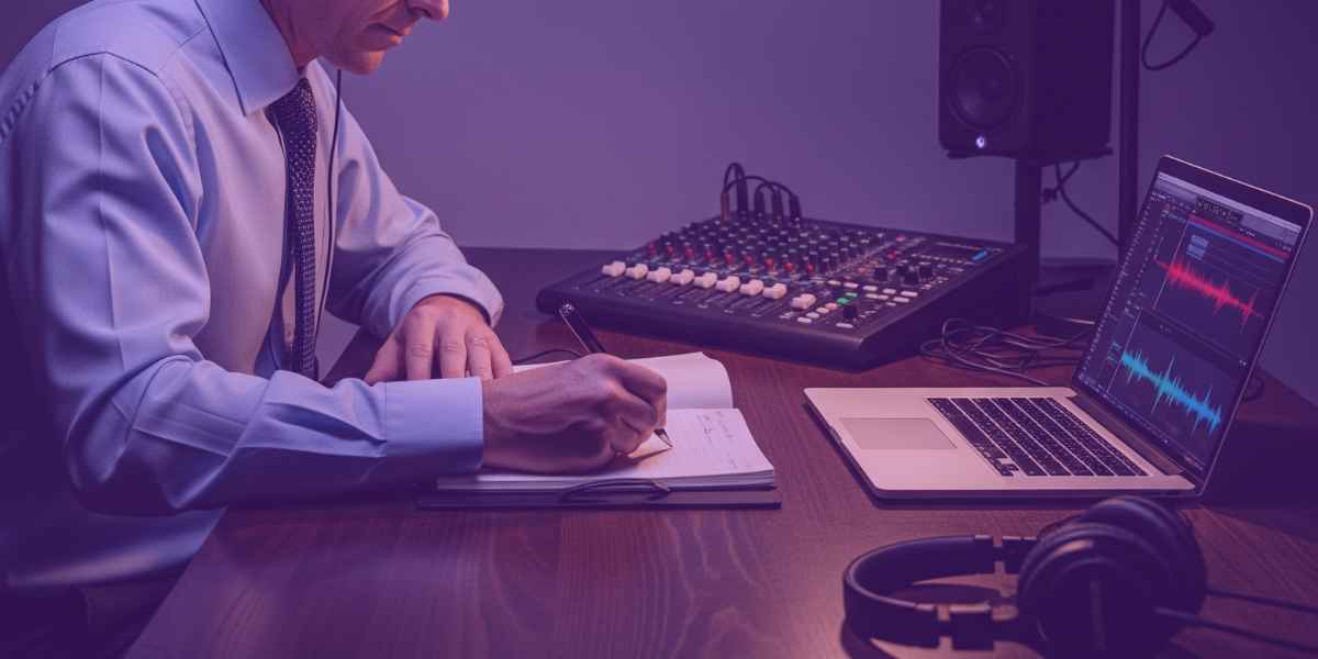 Advogado usando a ferramenta de transcrição de áudio na Jurídico AI