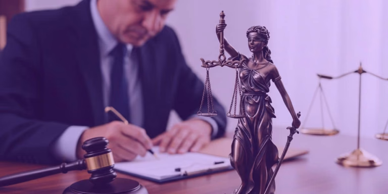 Um advogado lendo sobre que o TST decide por honorários iguais às partes em caso sem vencedor.