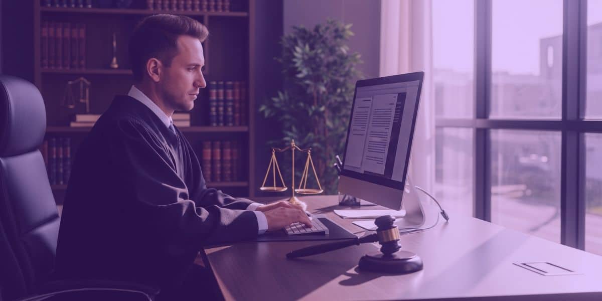 Um advogado pesquisando sobre saneamento do processo.
