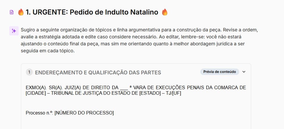 Prévia do pedido de indulto natalino