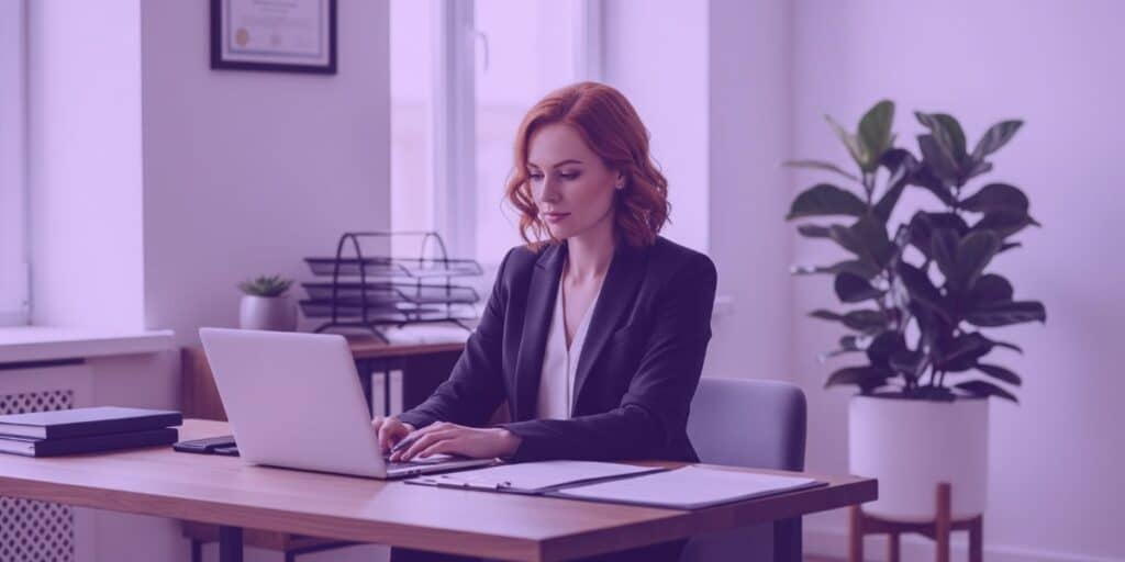 Uma advogada escrevendo uma Réplica (Impugnação à Contestação).