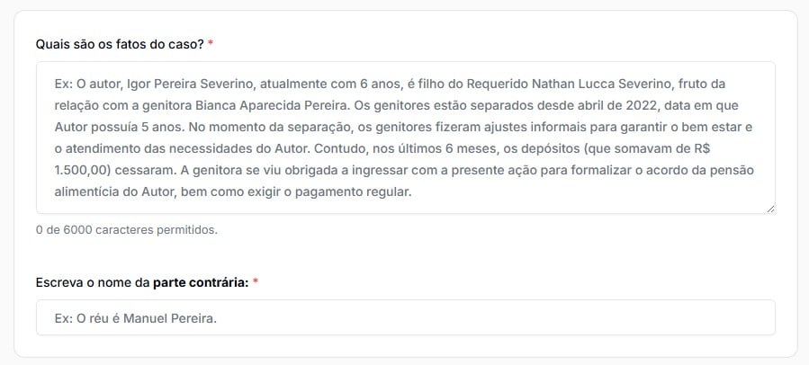 Fatos do caso na habilitação de crédito