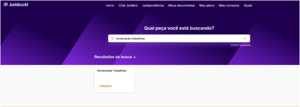 Selecione reclamação trabalhista