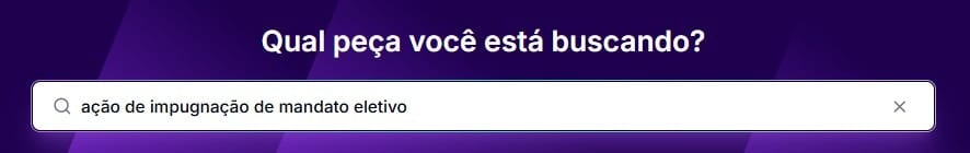 Tela para selecionar AIME