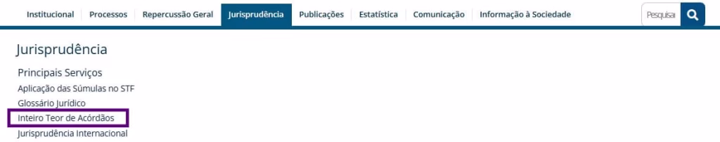 Aba de Inteiro Teor
