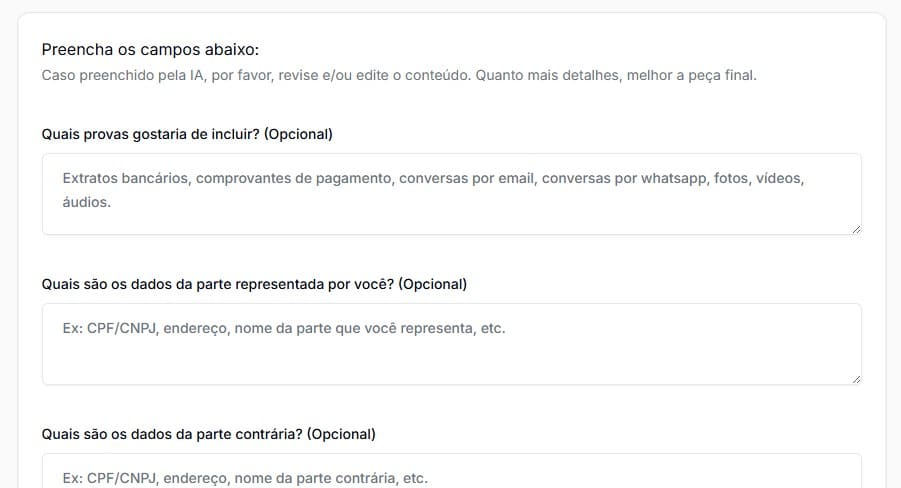 Dados adicionais para fundamentar melhor a notificação extrajudicial