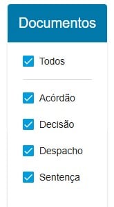 Tela com documentos