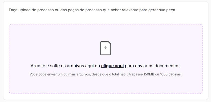 Fazer uploud de documentos