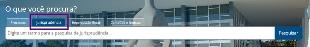 Tela para pesquisa básica por termos