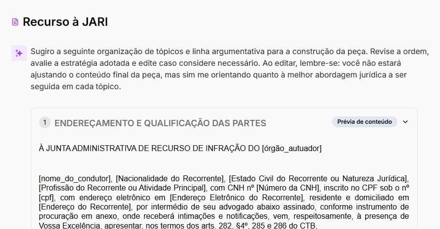 Prévia do Recurso à JARI