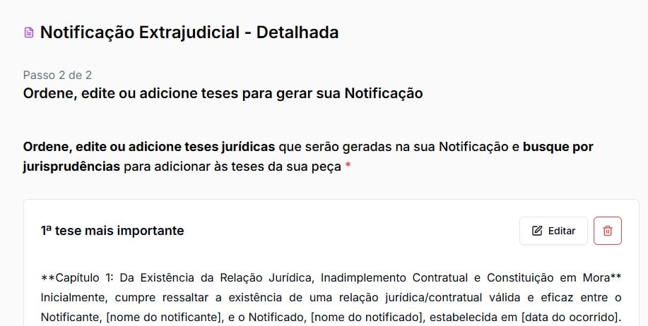 Prévia da notificação extrajudicial