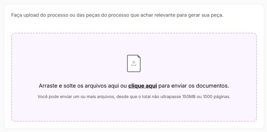 Uploud de documentos