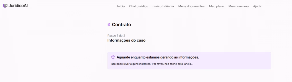 Gerando as teses para o contrato.