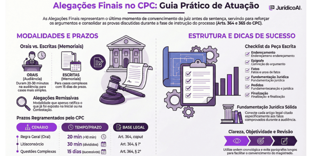 Alegações Finais no CPC: Guia prático de atuação