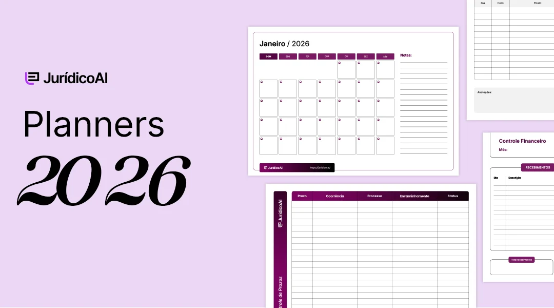 Agenda Jurídica 2026 [Modelos em PDF + Excel + Tutorial Google Agenda] Organize sua rotina de maneira eficiente