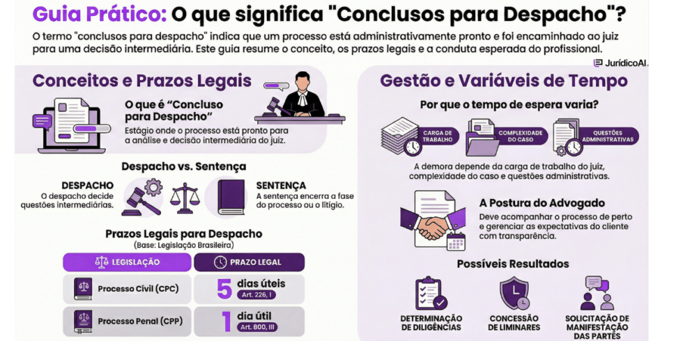O Que Significa Conclusos para Despacho? - Jurídico AI