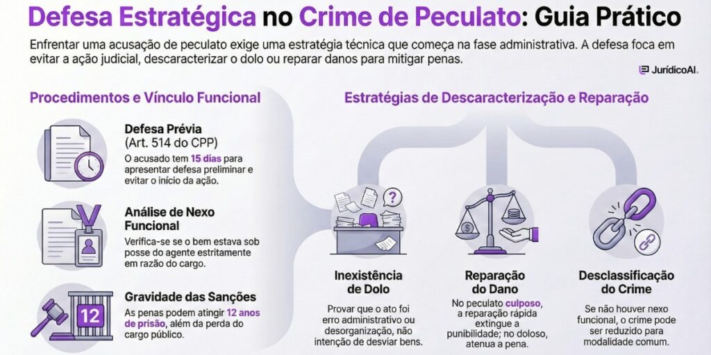 Defesa jurídica em casos de Crime de peculato.
