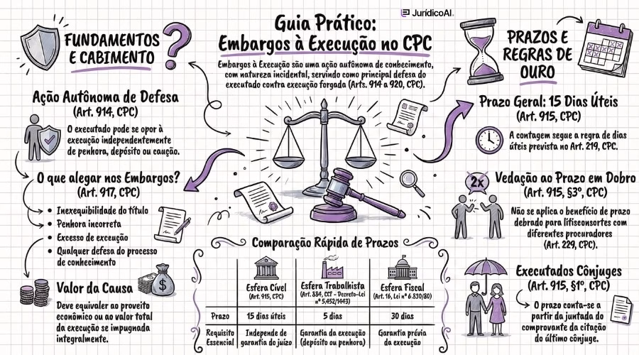 Embargos à Execução no CPC
