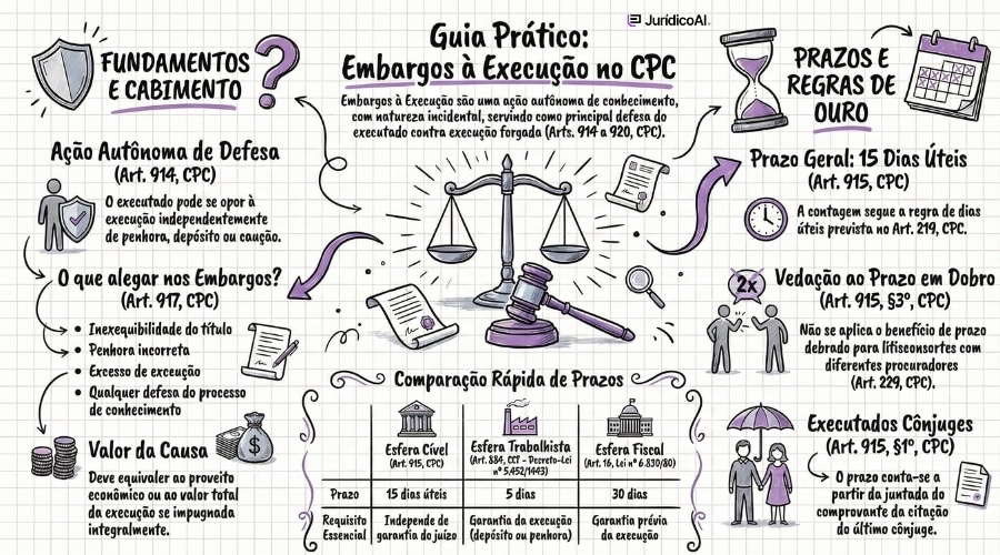 Embargos à Execução no CPC