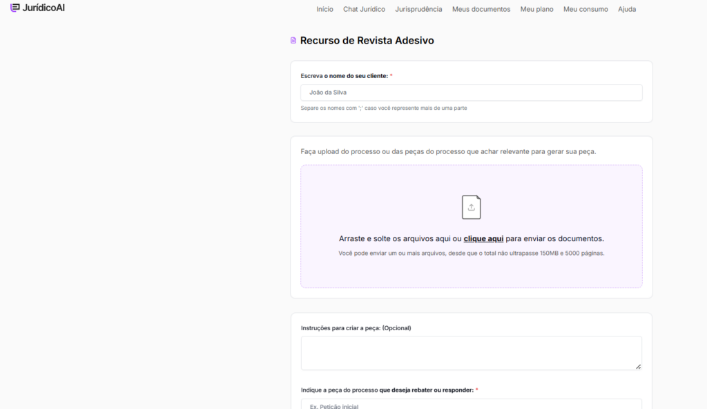 Informações para fazer seu Modelo de Recurso de Revista Adesivo