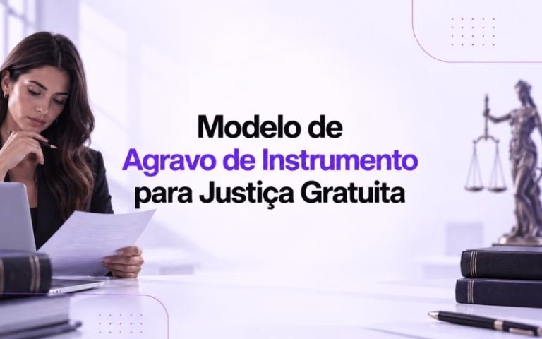 Modelo de Agravo de Instrumento para Justiça gratuita