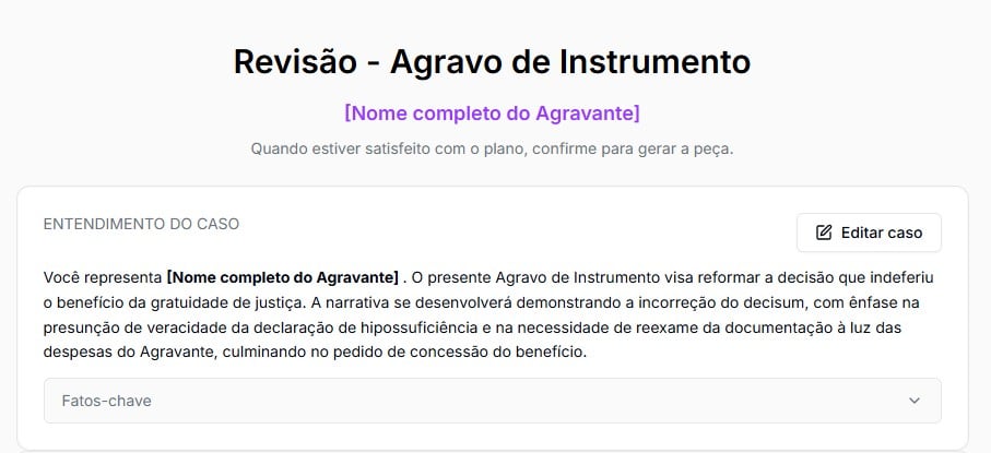agravo de instrumento para justiça gratuita