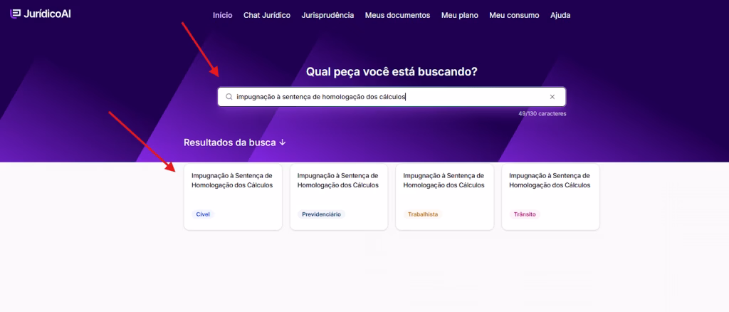 Pesquisa do modelo de Impugnação à Sentença de Homologação dos Cálculos